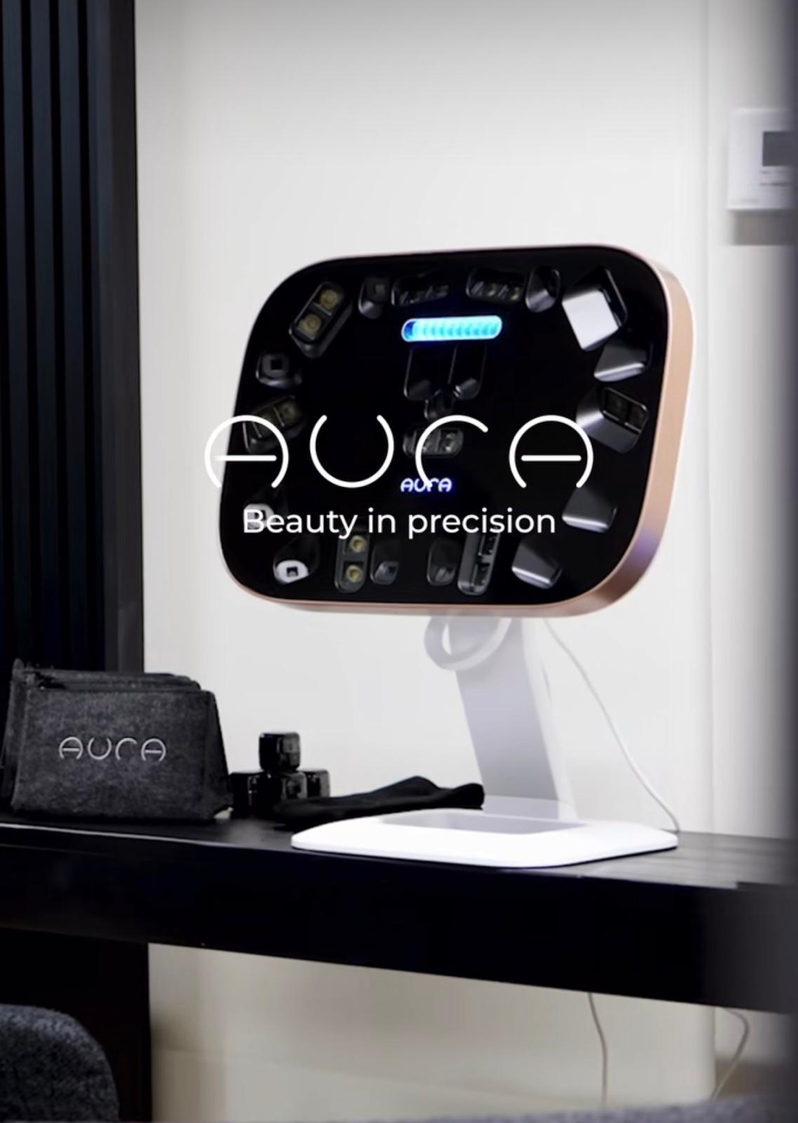 Gesichtsanalyse mit dem Aura-Gerät von Hexagon